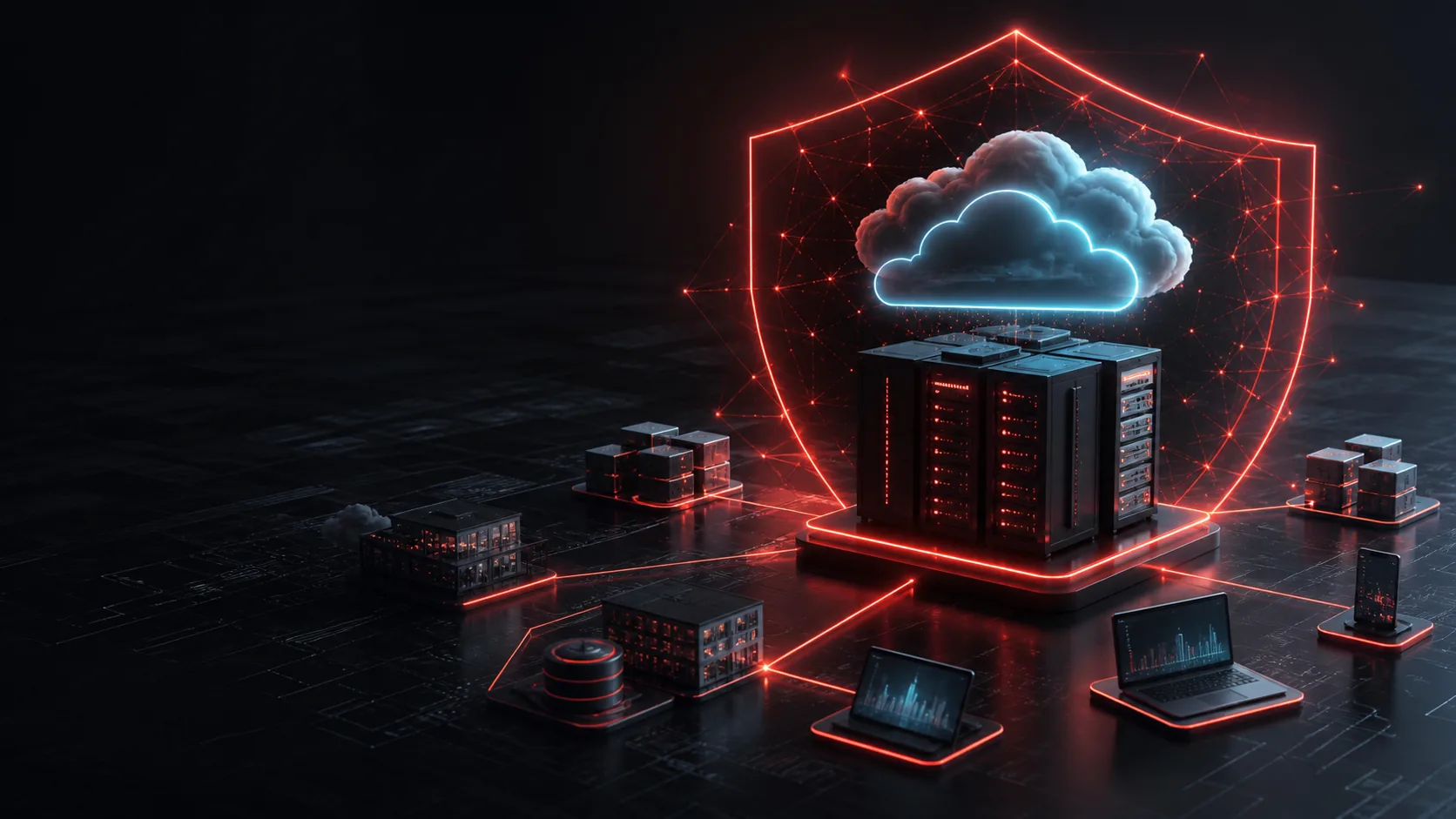 Secured cloud and device infrastructure connected across a resilient network